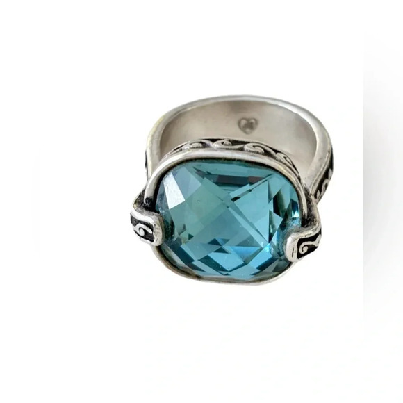 Brighton "VENUS RISING" Swarovski Crystal Solitaire Ring! Size 8 silver plated - Picture 2 of 8